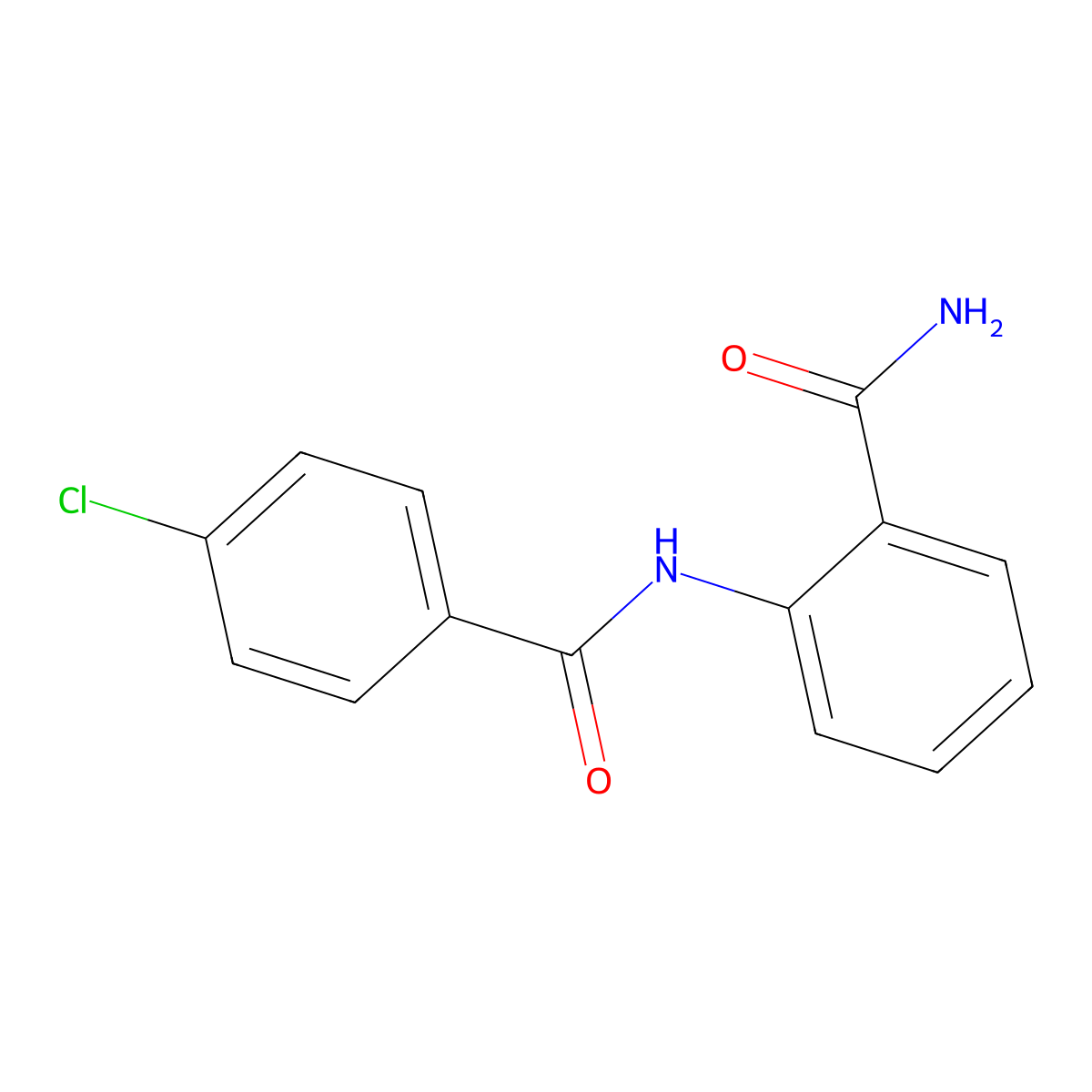 2-[(4-Chlorobenzoyl)amino]benzamide molecular structure, CAS 52962-92-2