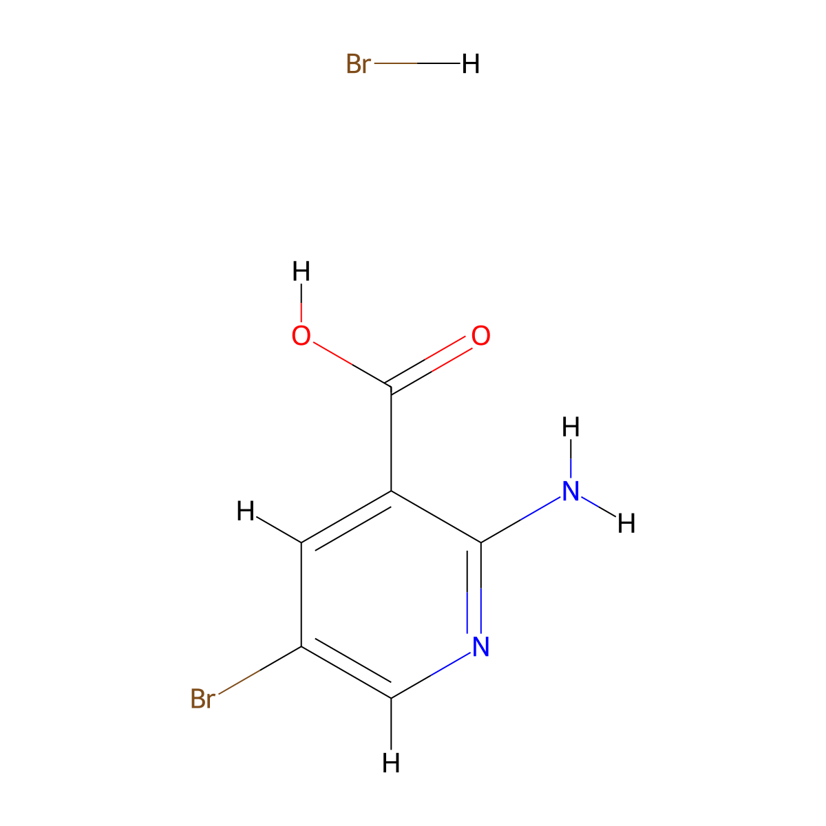 2-Amino-5-bromonicotinic acid hydrobromide molecular structure, CAS 52963-33-4