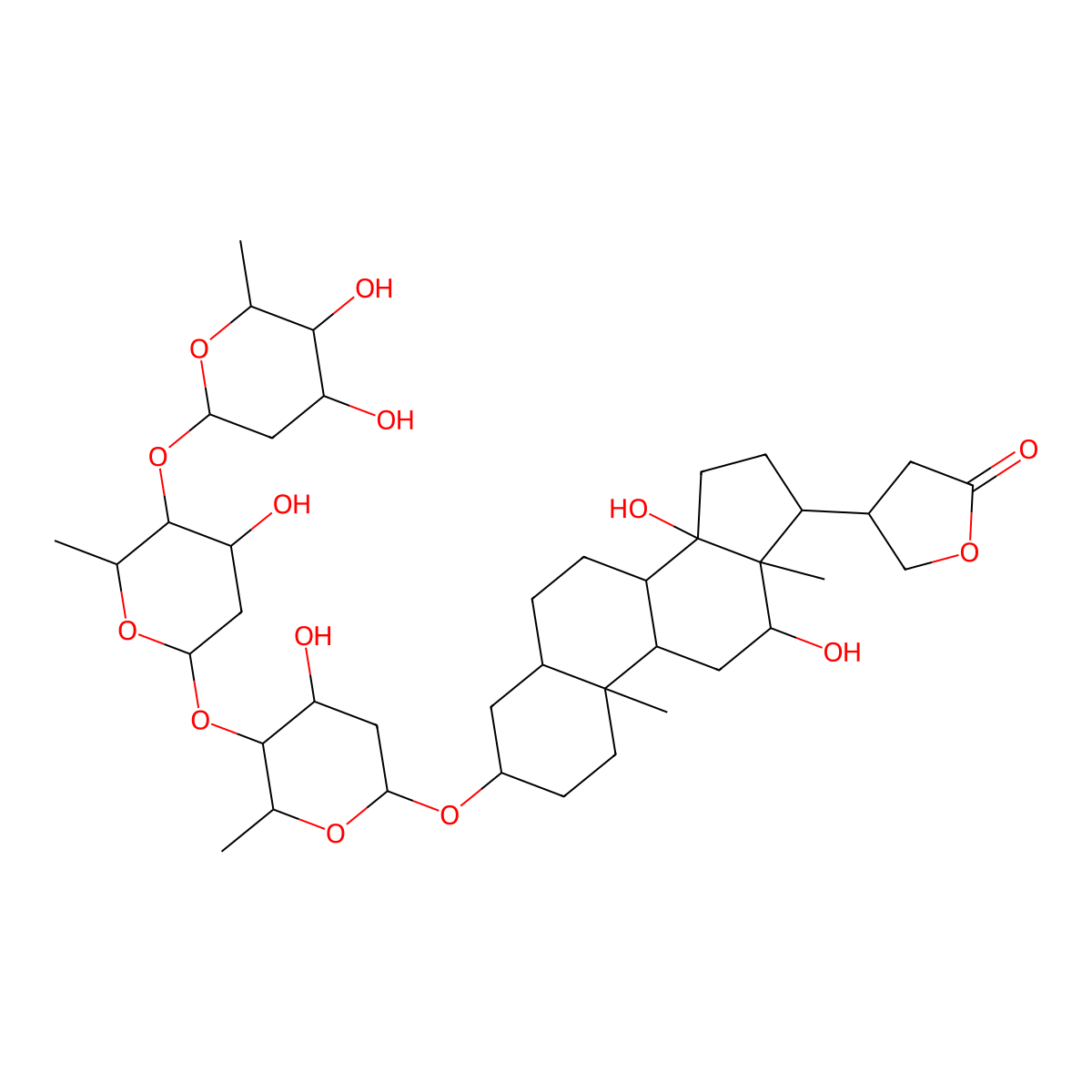 Dihydrodigoxin molecular structure, CAS 5297-10-9