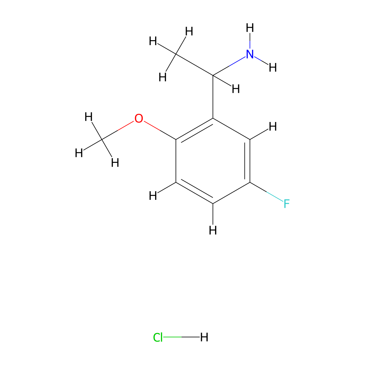 1-(5-Fluoro-2-methoxyphenyl)ethan-1-amine hydrochloride molecular structure, CAS 52971-26-3