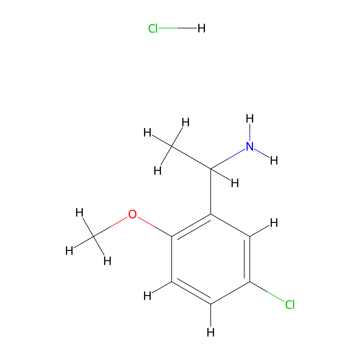 1-(5-Chloro-2-methoxyphenyl)ethanamine hydrochloride molecular structure, CAS 52971-27-4