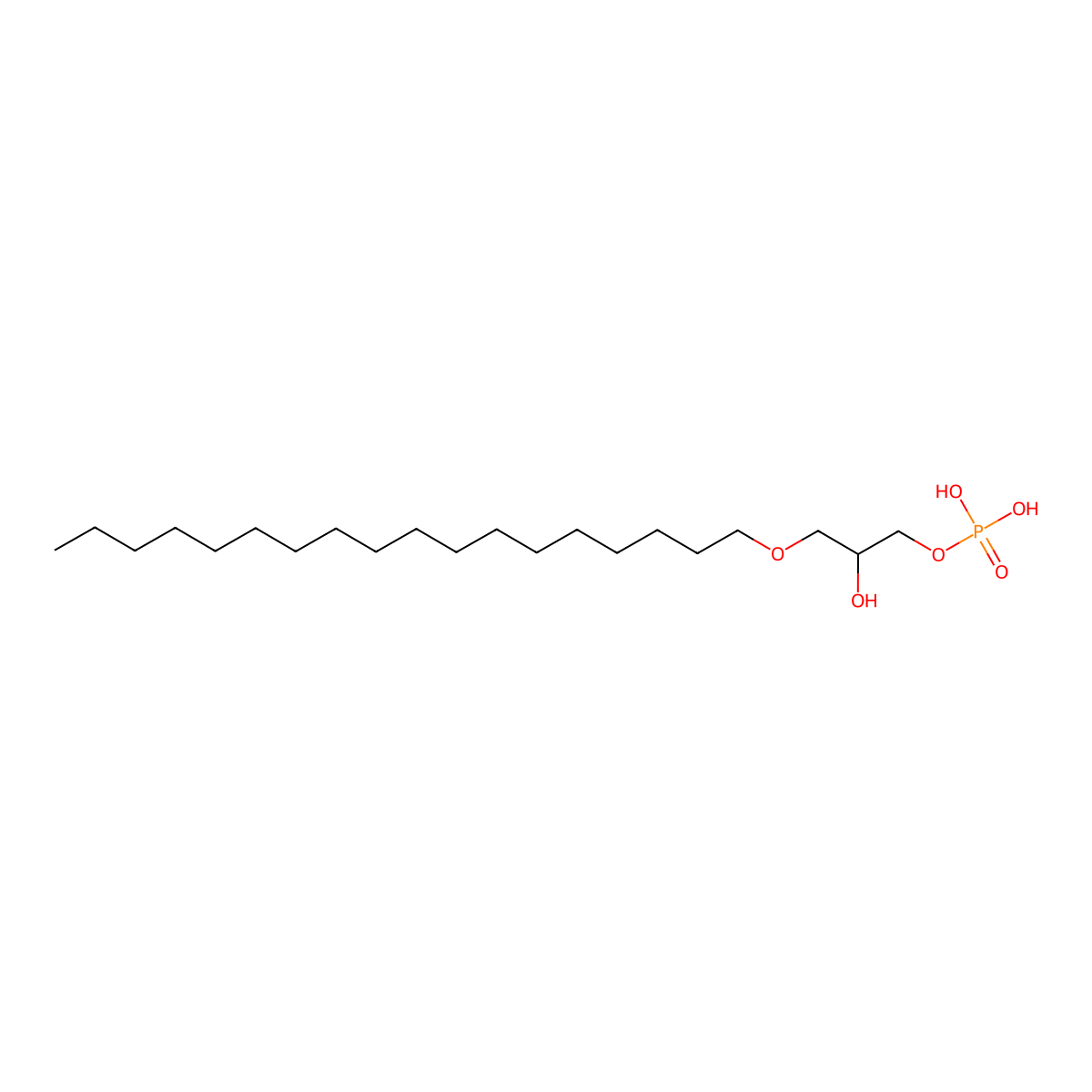 1-Octadecyl Lysophosphatidic Acid molecular structure, CAS 52977-29-4