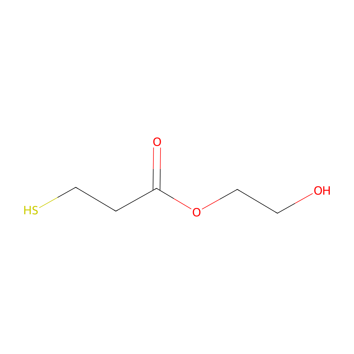 2-Hydroxyethyl 3-mercaptopropionate molecular structure, CAS 52978-23-1