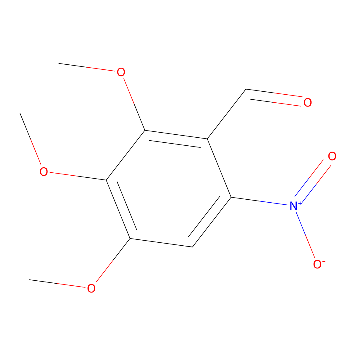 2,3,4-Trimethoxy-6-nitrobenzaldehyde molecular structure, CAS 52978-83-3