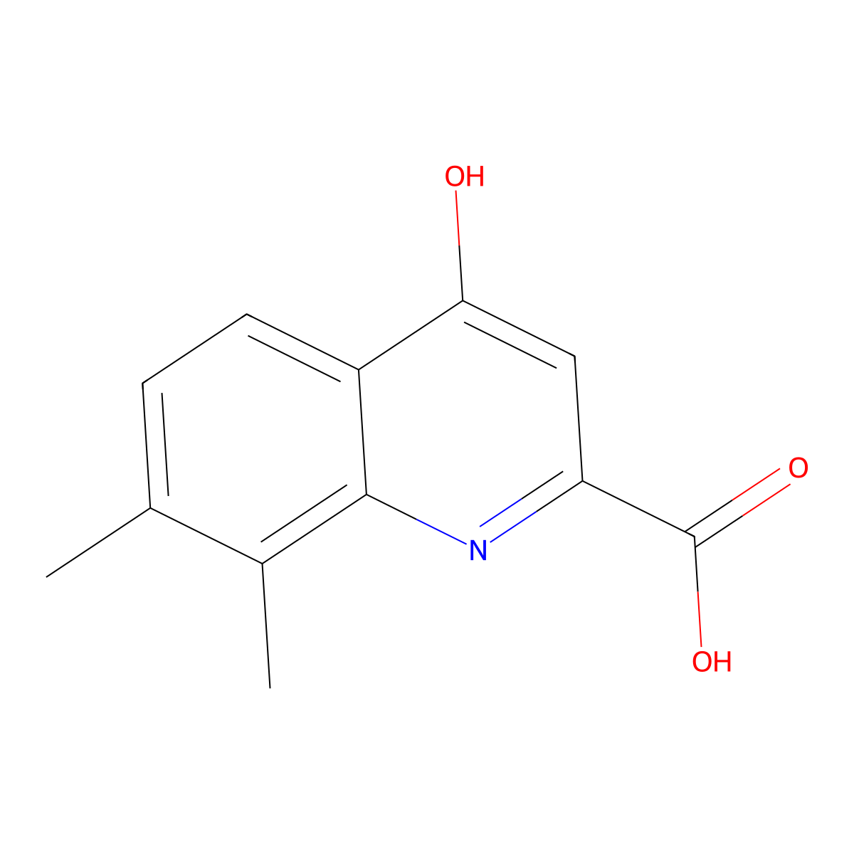 7,8-Dimethyl-4-oxo-1,4-dihydro-2-quinolinecarboxylic acid molecular structure, CAS 52979-91-6