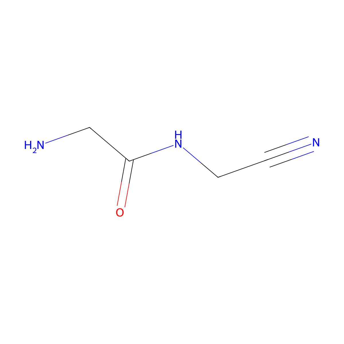 2-amino-N-(cyanomethyl)acetamide molecular structure, CAS 5298-10-2