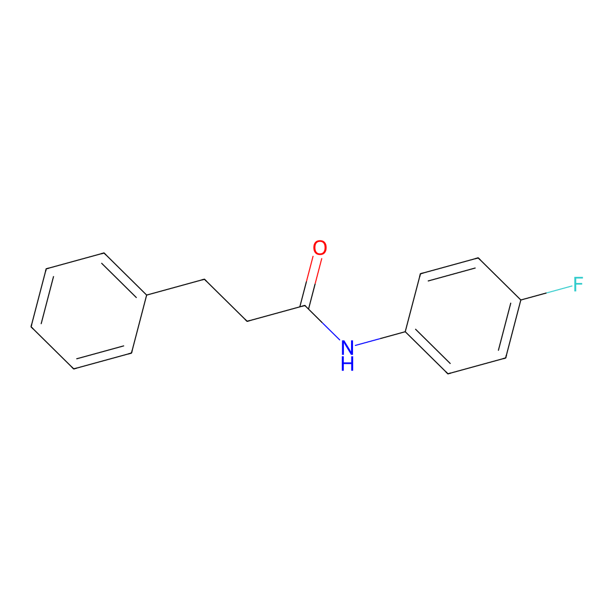 N-(4-Fluorophenyl)-3-phenyl-propanamide molecular structure, CAS 5298-86-2