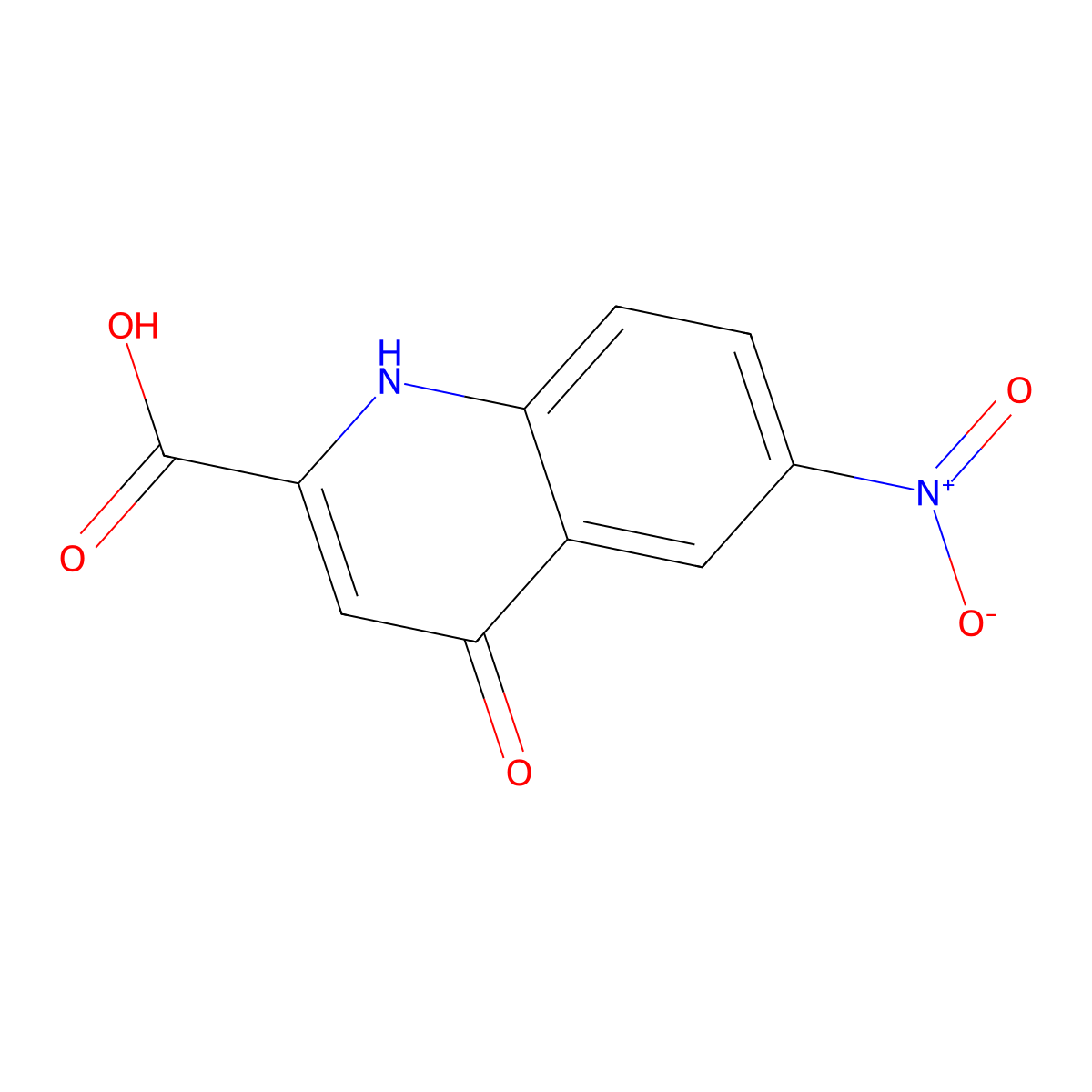 4-Hydroxy-6-nitroquinoline-2-carboxylic acid molecular structure, CAS 52980-08-2