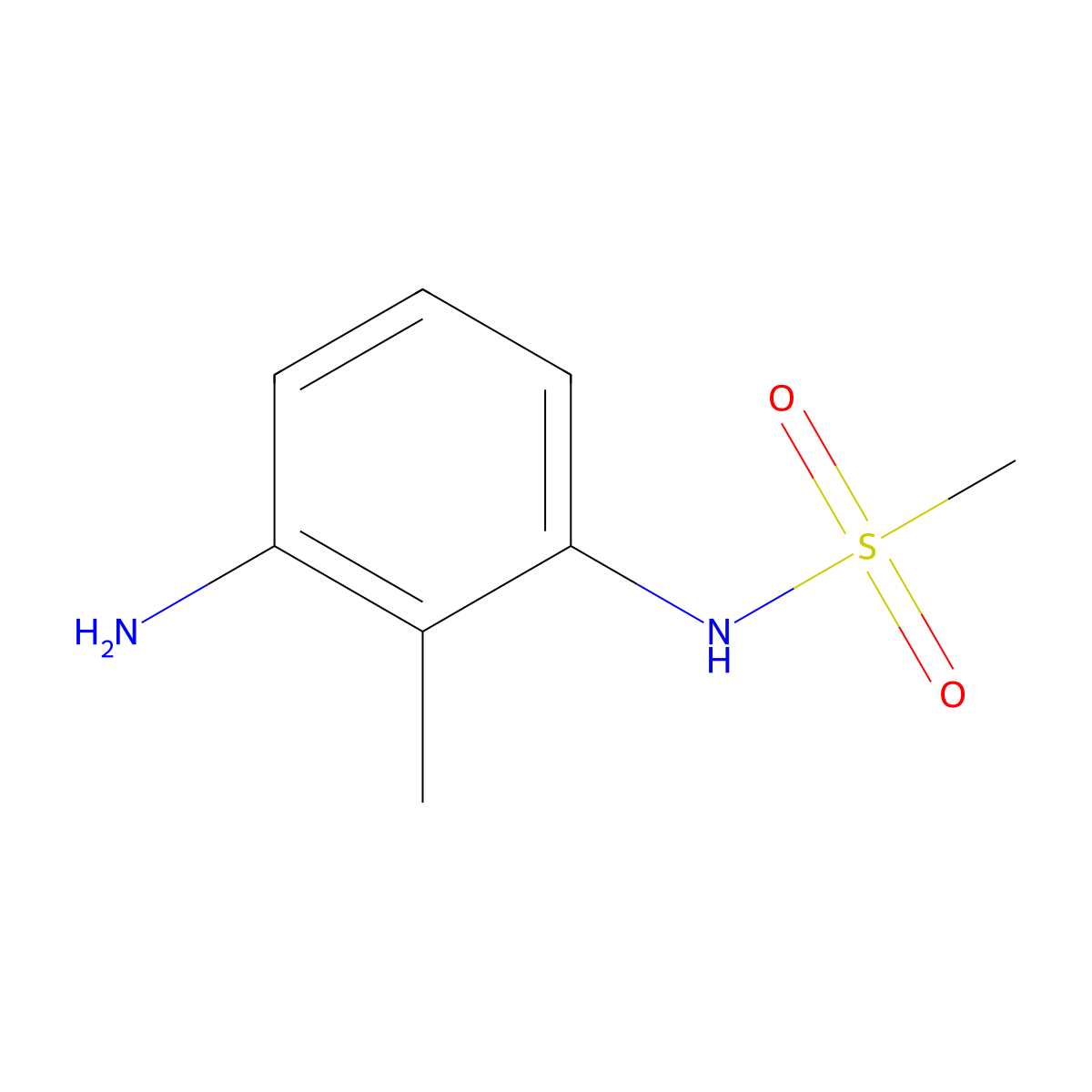 N-(3-Amino-2-methylphenyl)methanesulfonamide molecular structure, CAS 52980-19-5
