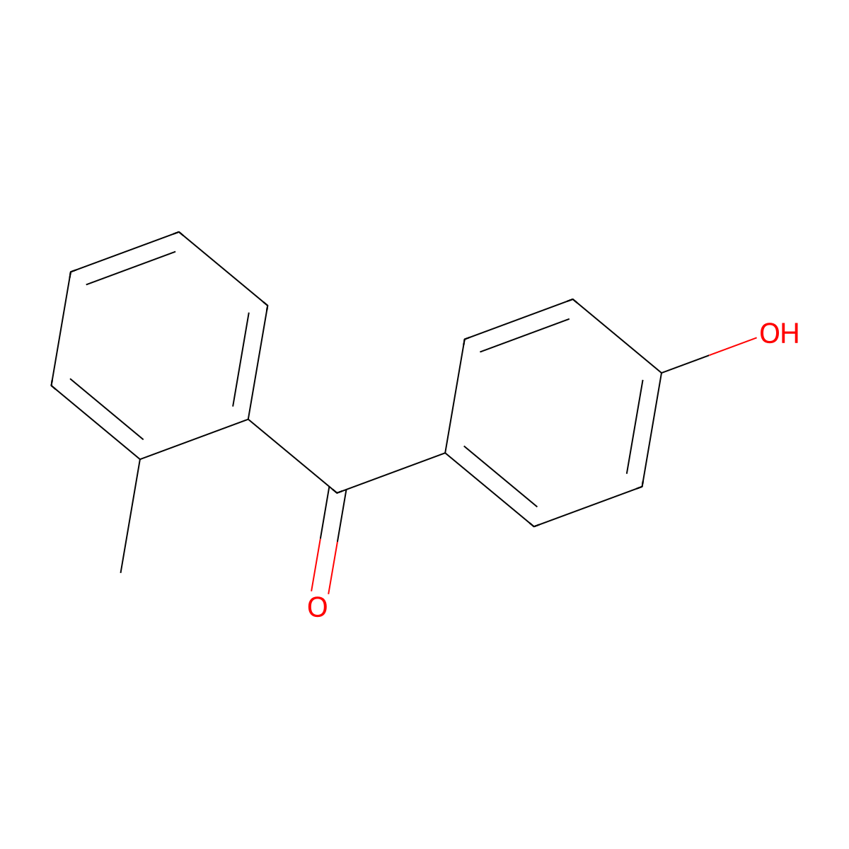 (4-Hydroxyphenyl)(2-methylphenyl)methanone molecular structure, CAS 52981-01-8