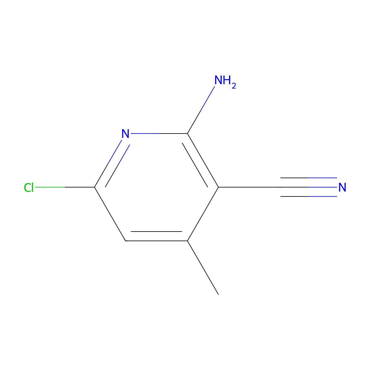 2-Amino-6-chloro-4-methylnicotinonitrile molecular structure, CAS 52982-90-8