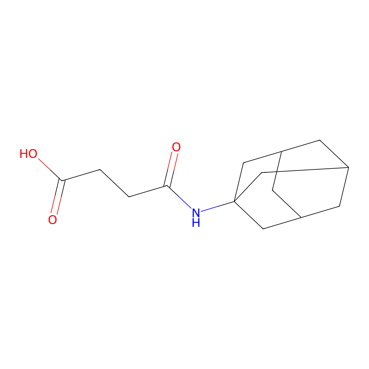 4-(1-Adamantylamino)-4-oxobutanoic acid molecular structure, CAS 52986-22-8