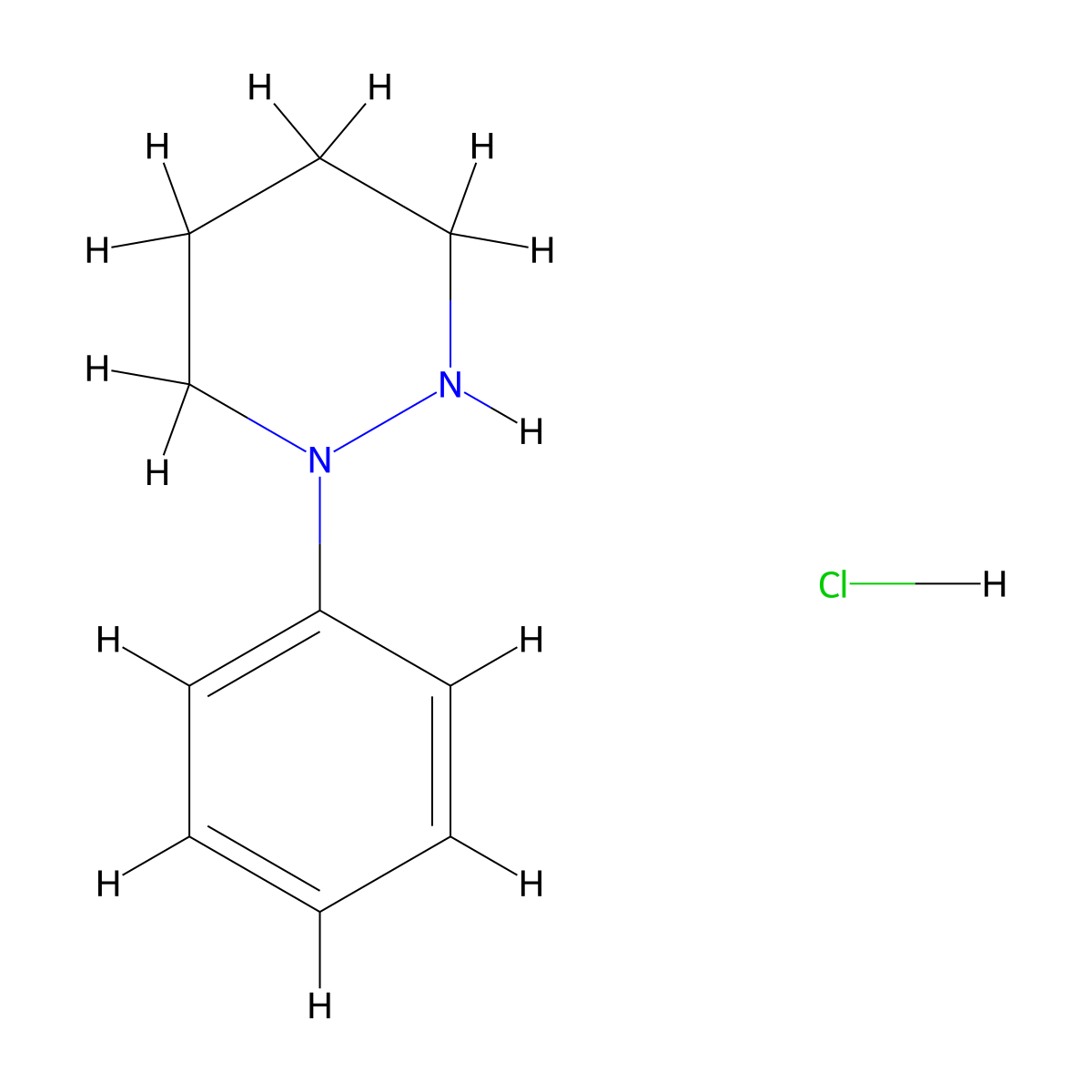 1-Phenyldiazinane;hydrochloride molecular structure, CAS 52987-46-9