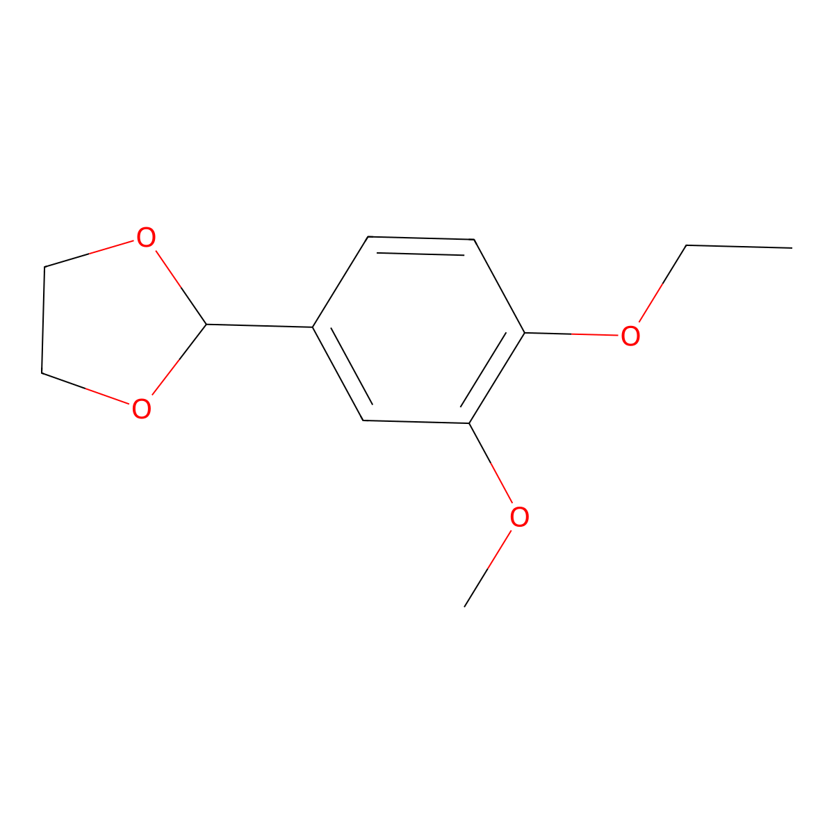 2-(4-Ethoxy-3-methoxyphenyl)-1,3-dioxolane molecular structure, CAS 52987-93-6