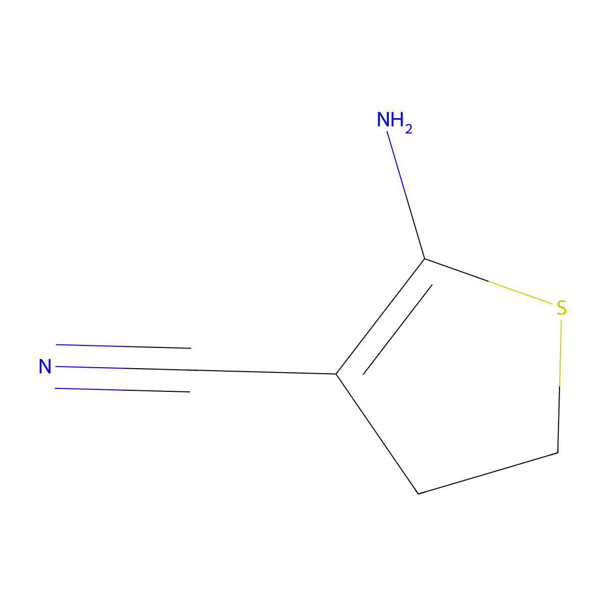 2-Amino-4,5-dihydrothiophene-3-carbonitrile molecular structure, CAS 52989-46-5