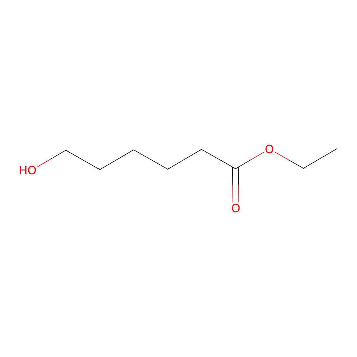Ethyl 6-hydroxyhexanoate molecular structure, CAS 5299-60-5