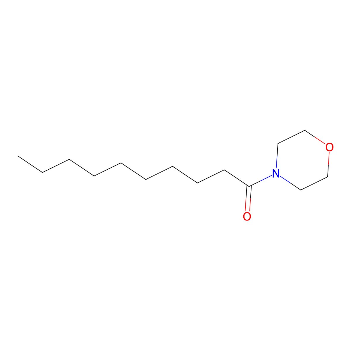 N-Decanoylmorpholine molecular structure, CAS 5299-65-0