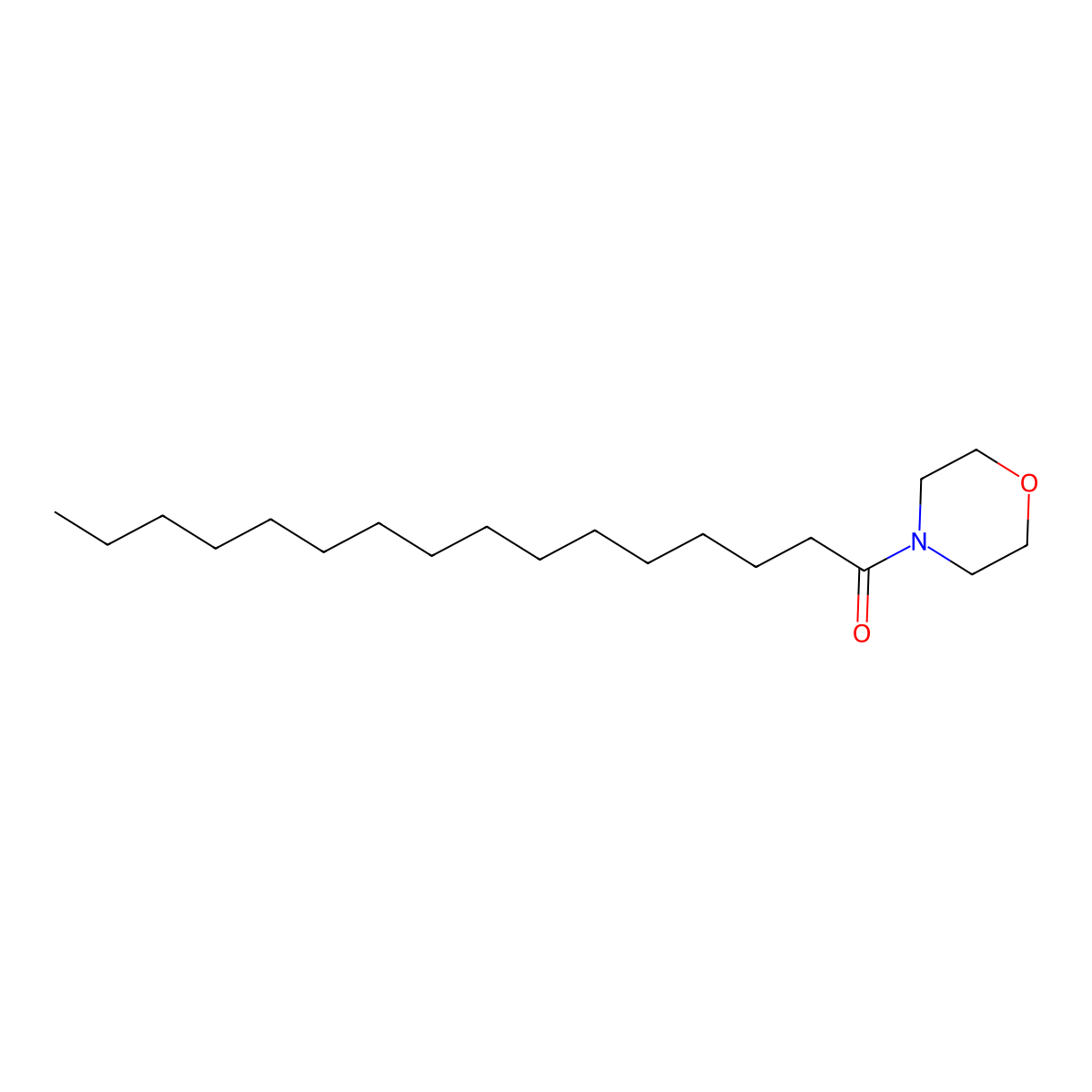 1-(Morpholin-4-yl)hexadecan-1-one molecular structure, CAS 5299-68-3