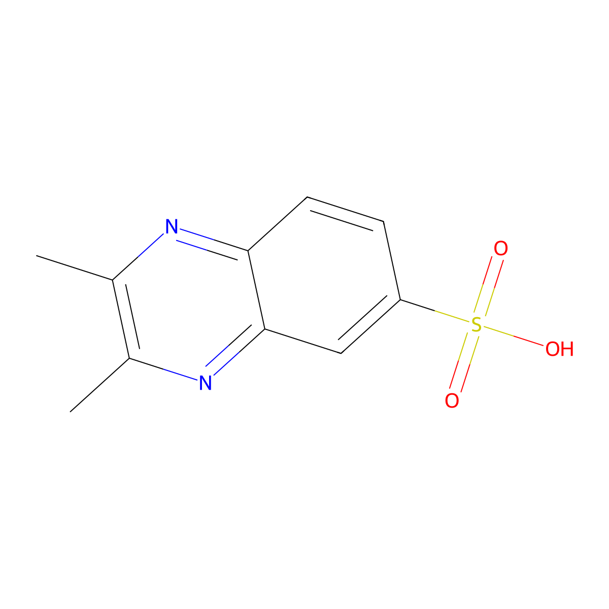 2,3-Dimethyl-6-quinoxalinesulfonic acid molecular structure, CAS 52996-36-8