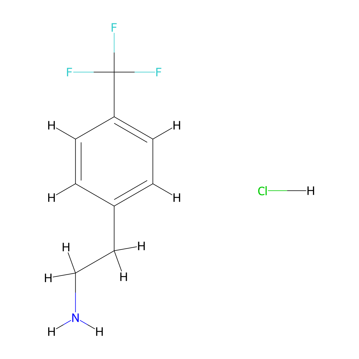 2-(4-Trifluoromethyl-phenyl)-ethylamine hydrochloride molecular structure, CAS 52997-74-7
