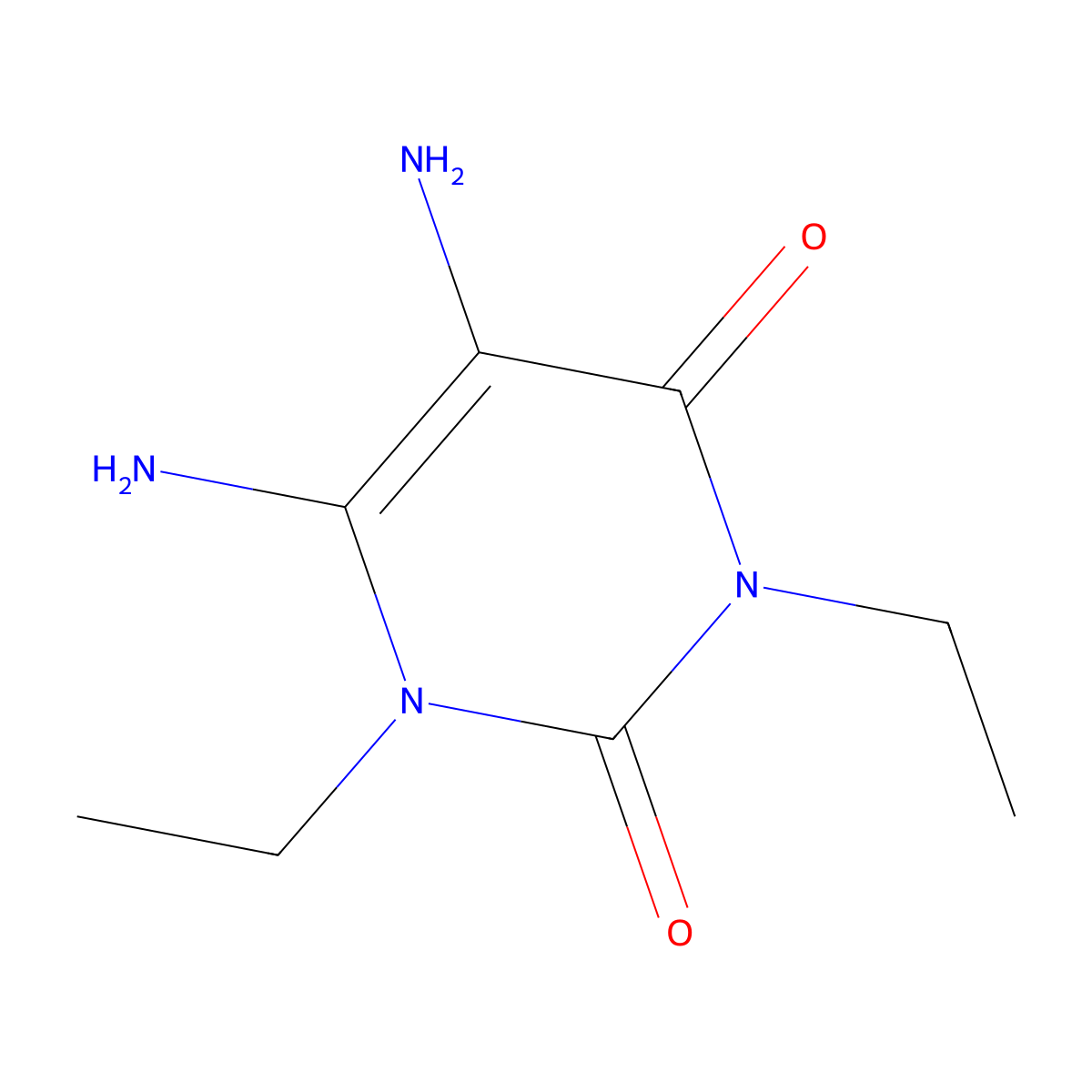 5,6-Diamino-1,3-diethyluracil molecular structure, CAS 52998-22-8