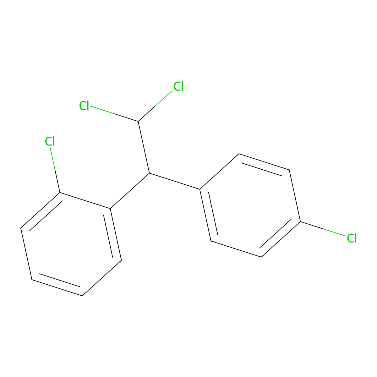 Mitotane molecular structure, CAS 53-19-0