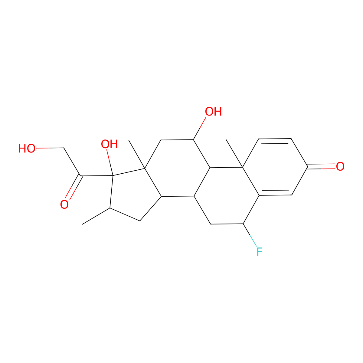 Paramethasone molecular structure, CAS 53-33-8
