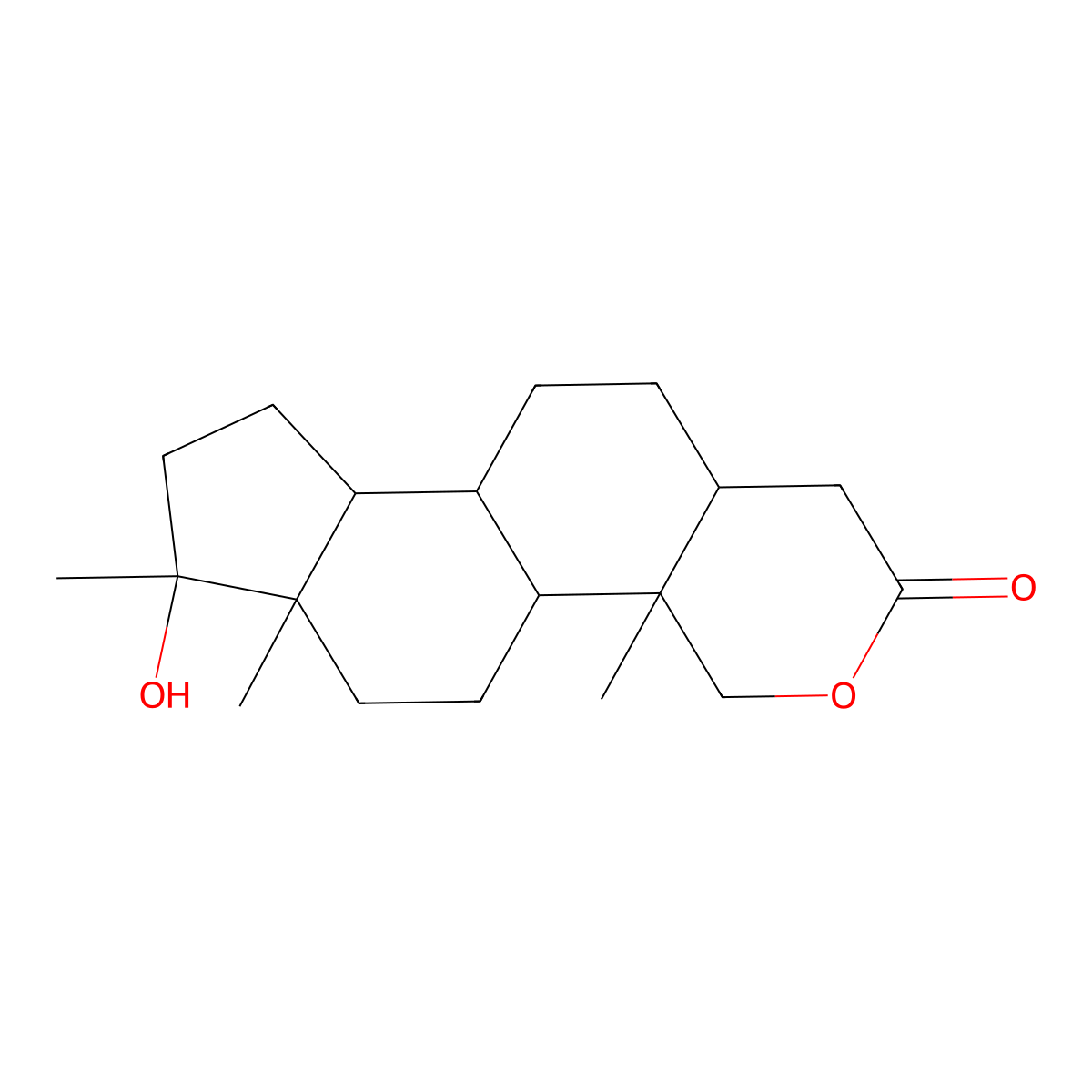 Oxandrolone molecular structure, CAS 53-39-4