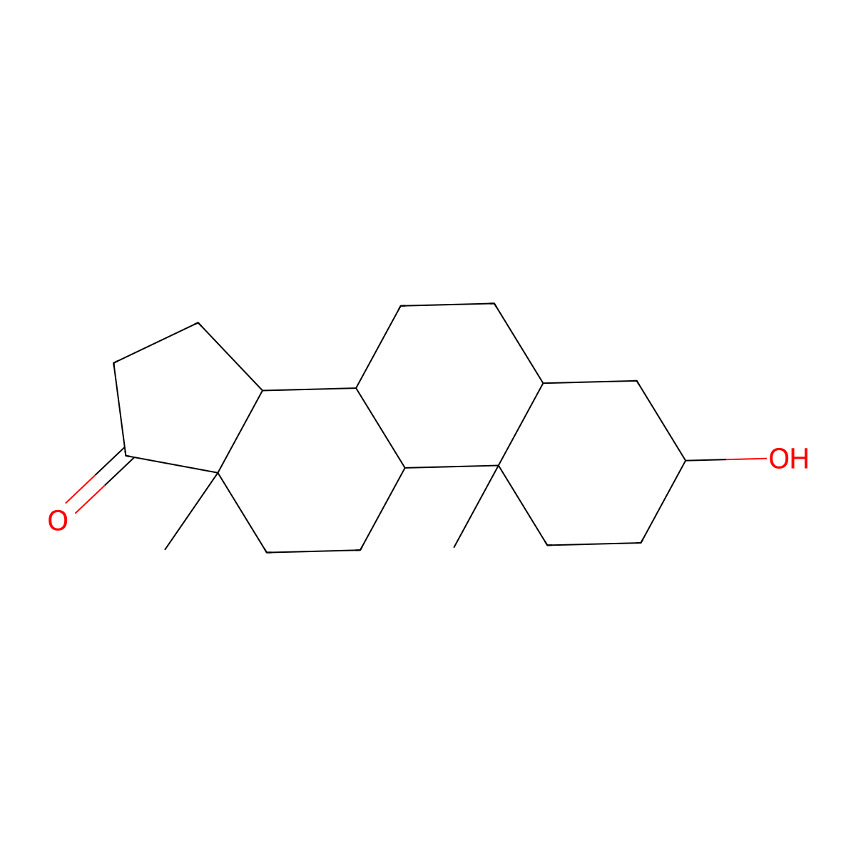 Androsterone molecular structure, CAS 53-41-8
