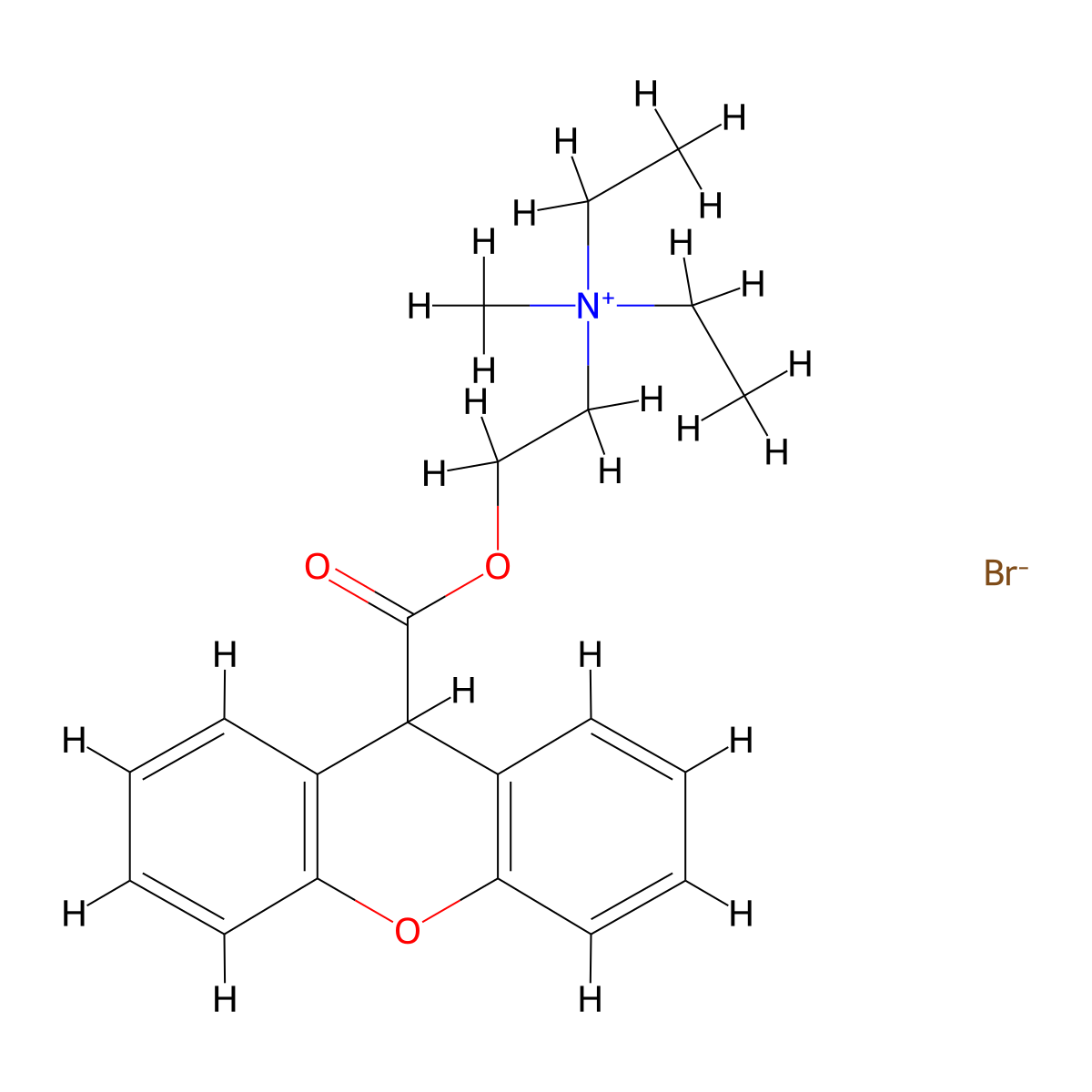 Methantheline Bromide molecular structure, CAS 53-46-3