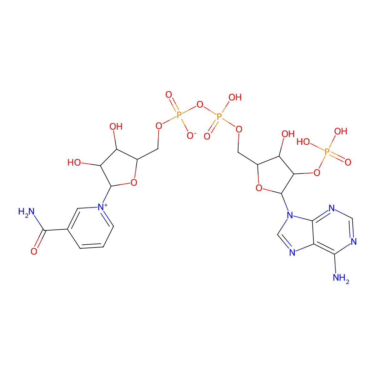 Nadp molecular structure, CAS 53-59-8