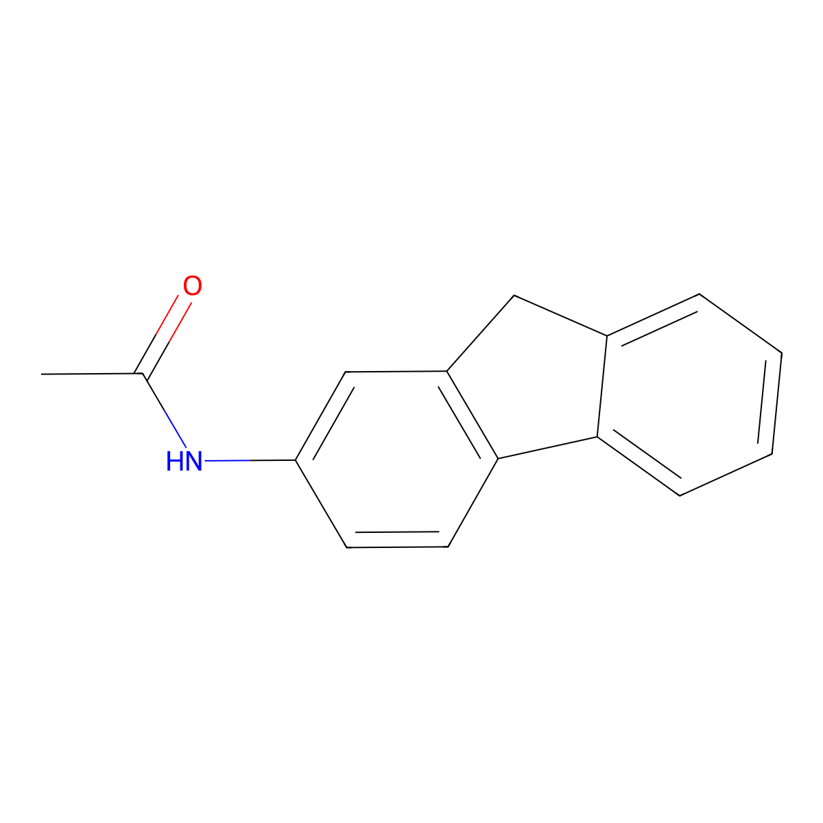 2-Acetylaminofluorene molecular structure, CAS 53-96-3