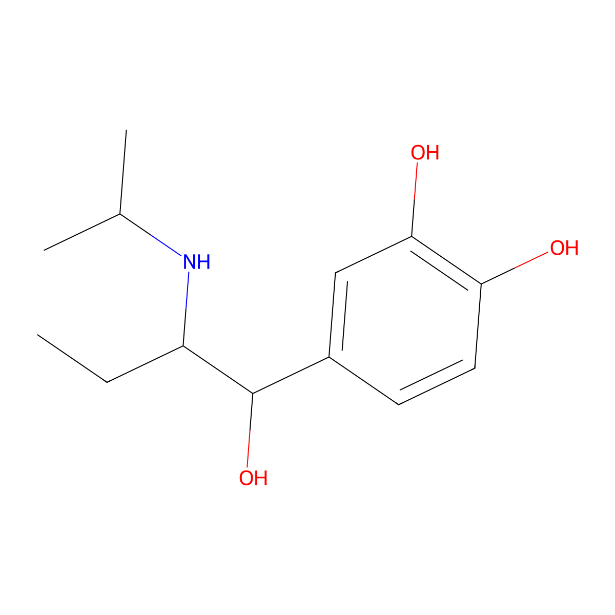 Isoetharine molecular structure, CAS 530-08-5