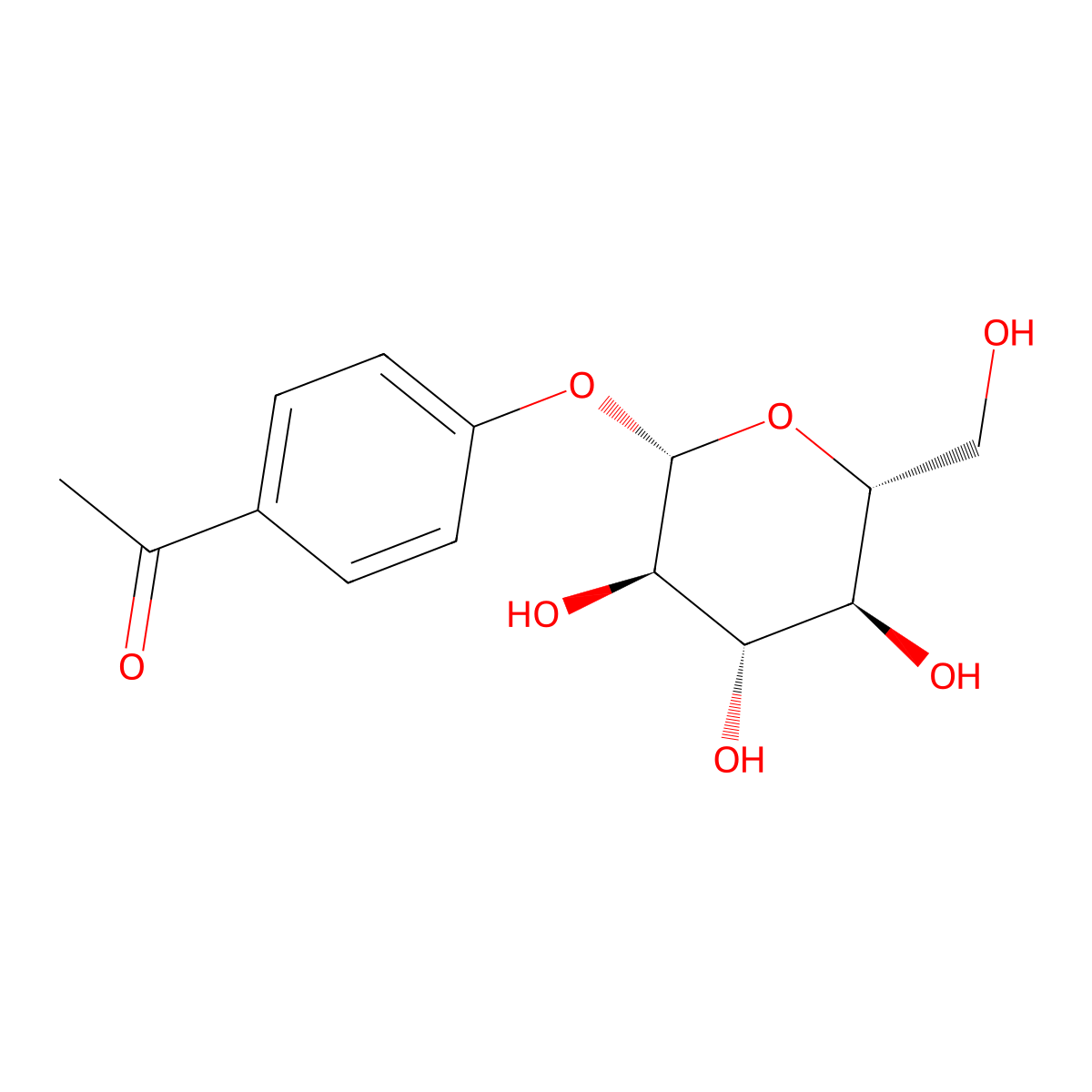 Picein molecular structure, CAS 530-14-3
