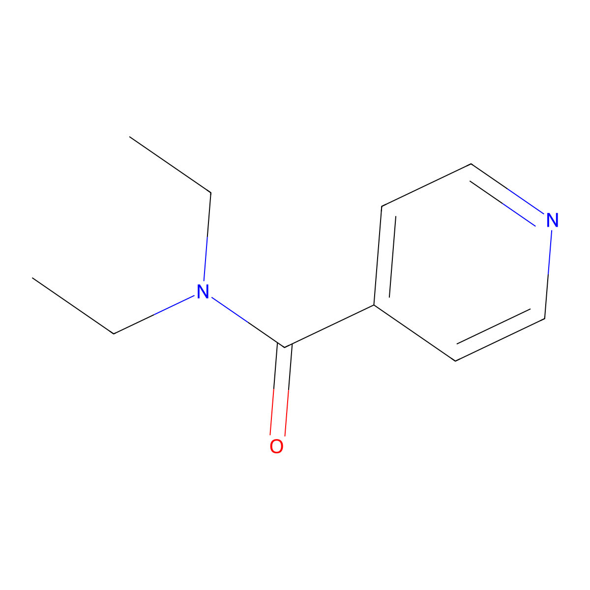 N,N-Diethylisonicotinamide molecular structure, CAS 530-40-5