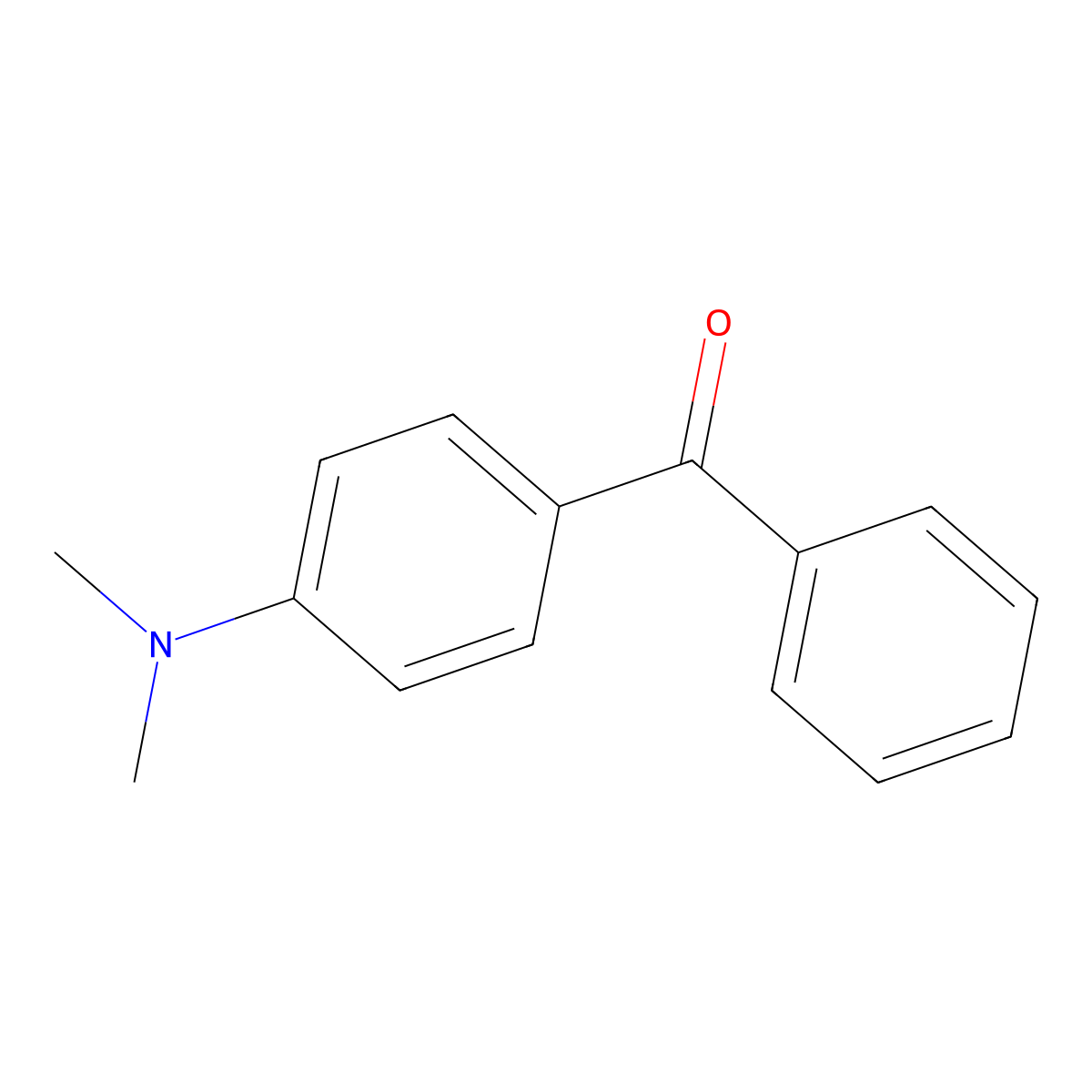 4-(Dimethylamino)benzophenone molecular structure, CAS 530-44-9