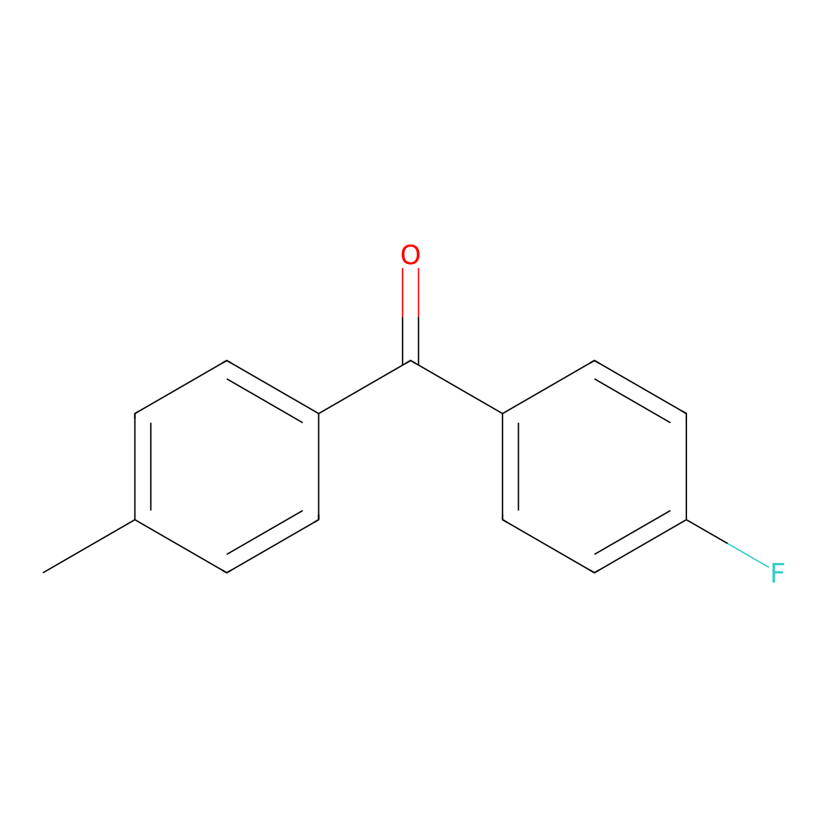 4-Fluoro-4'-methylbenzophenone molecular structure, CAS 530-46-1