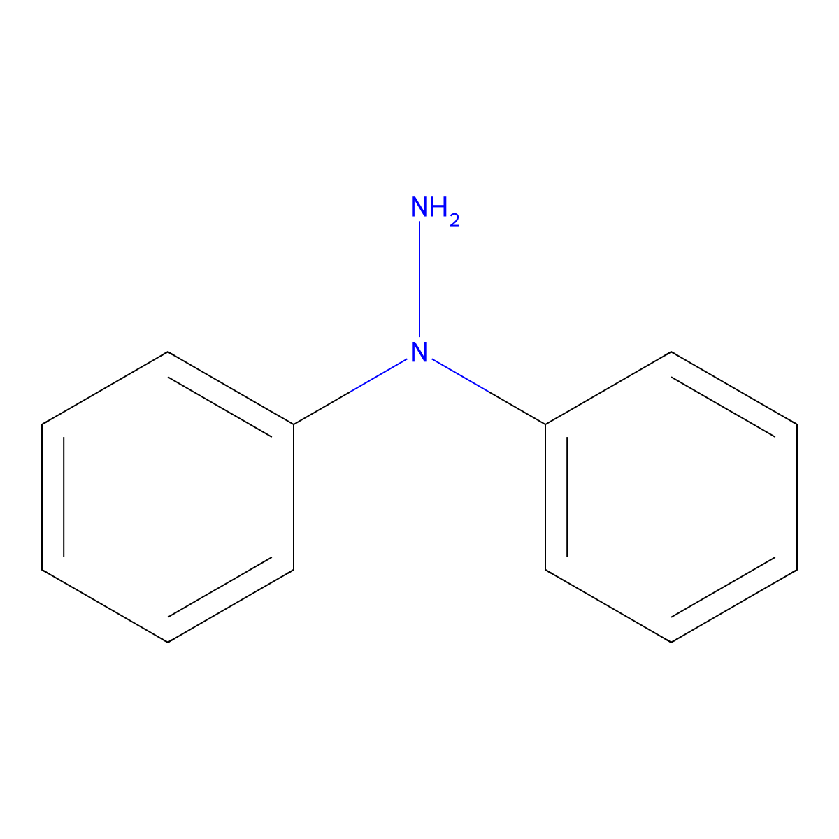 N,N-Diphenylhydrazine molecular structure, CAS 530-50-7