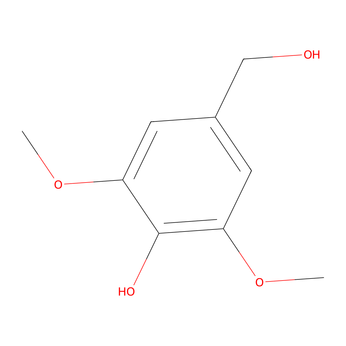 Syringic alcohol molecular structure, CAS 530-56-3