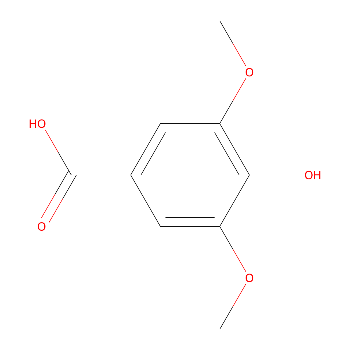 Syringic Acid molecular structure, CAS 530-57-4