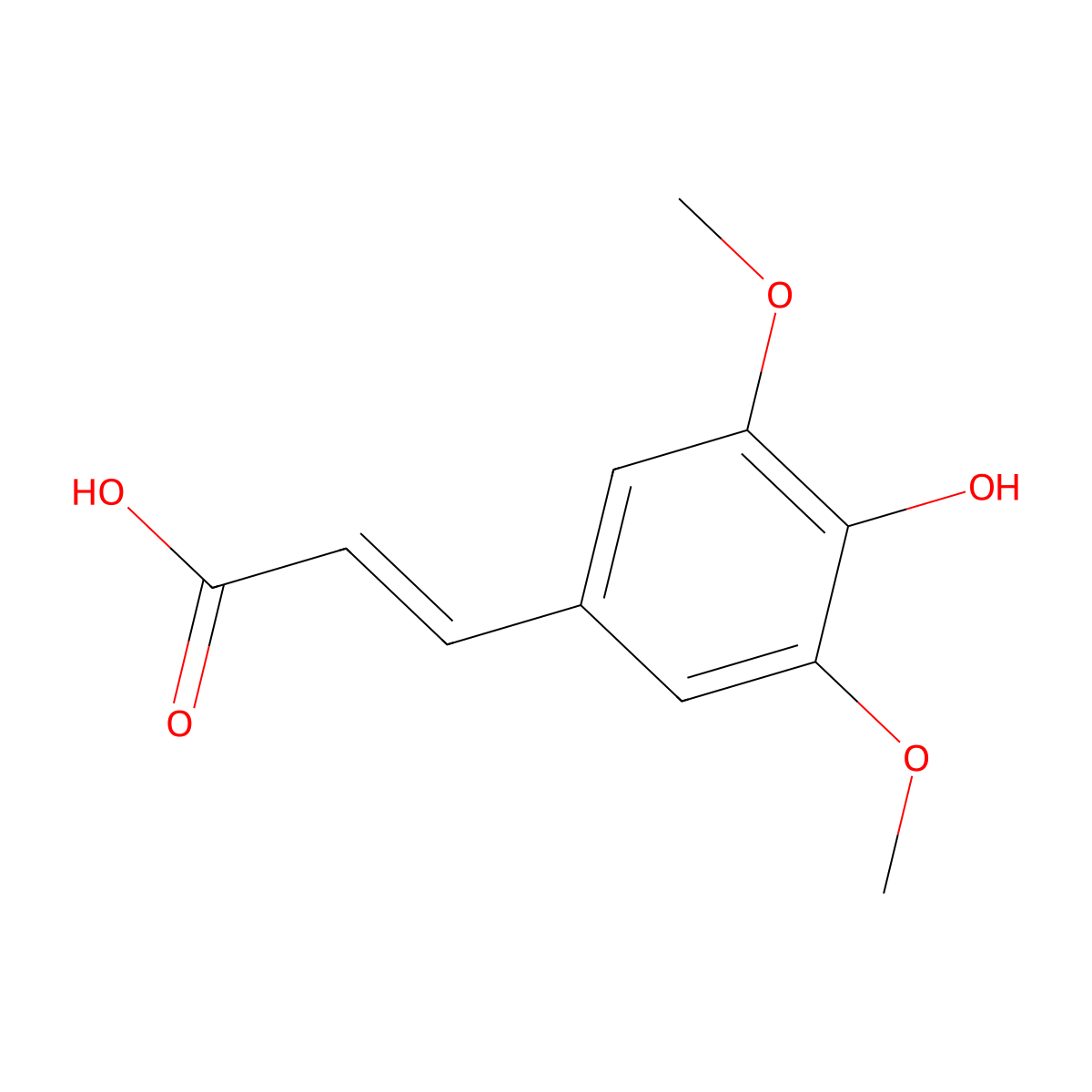 Sinapic acid molecular structure, CAS 530-59-6