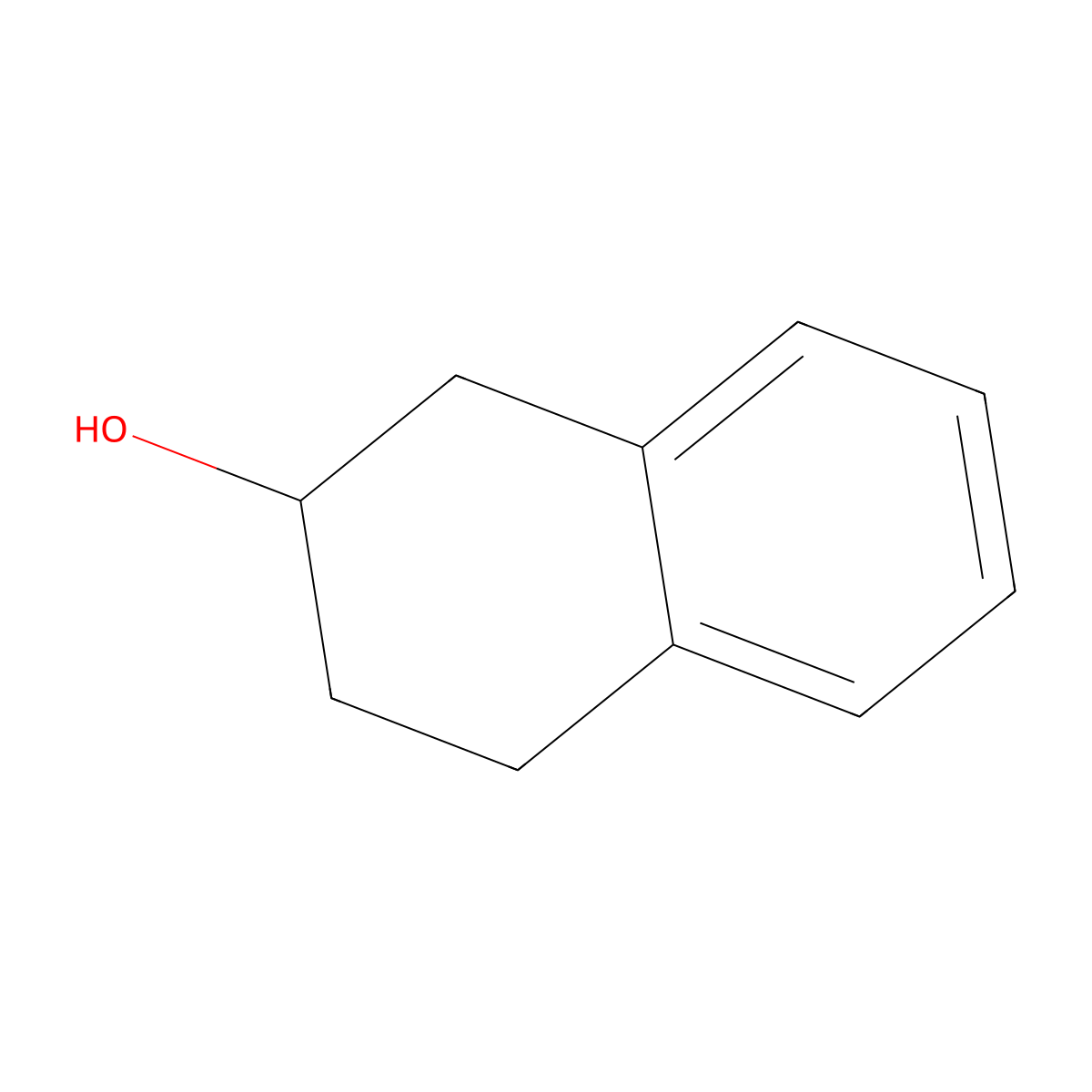 1,2,3,4-Tetrahydro-2-naphthalenol molecular structure, CAS 530-91-6