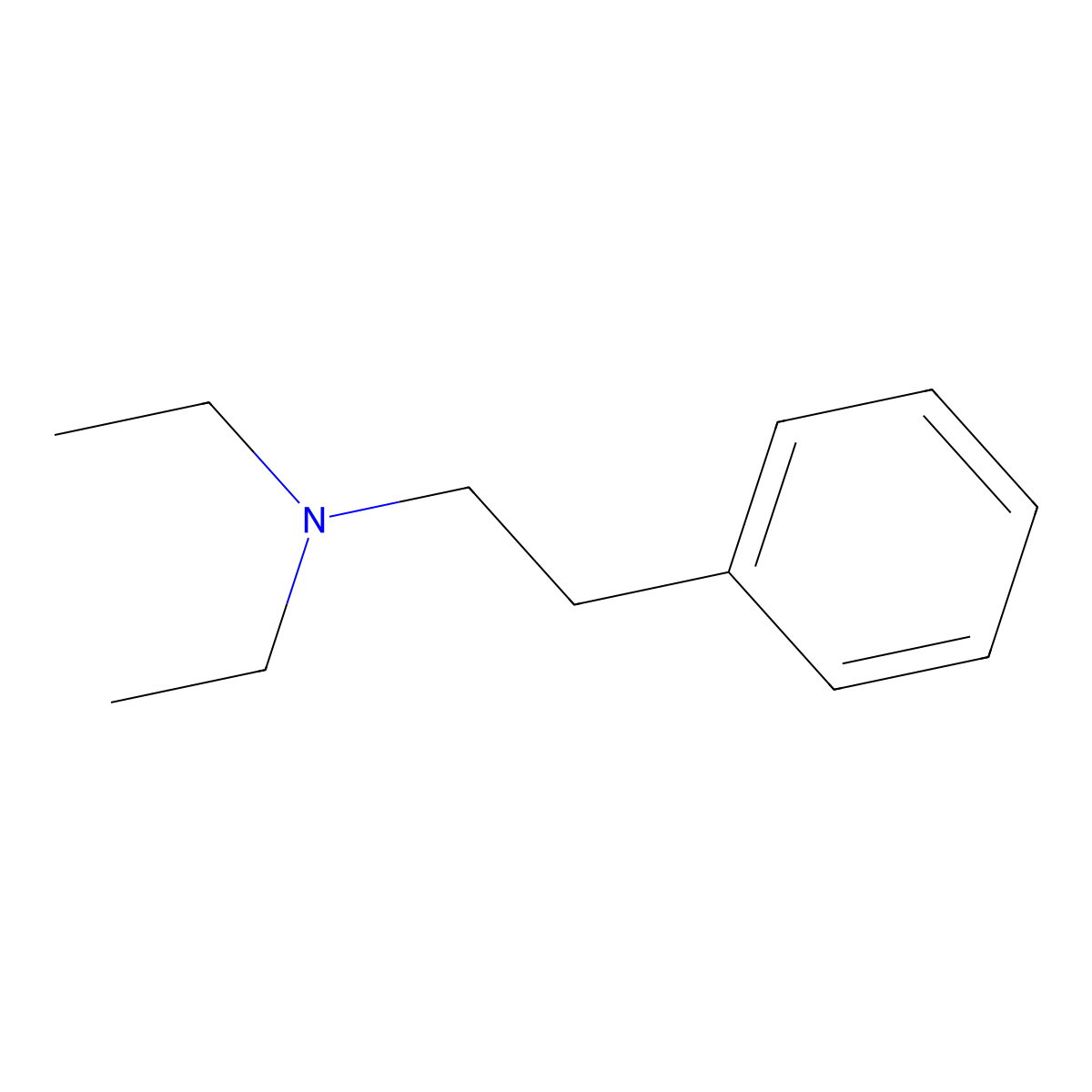 N,N-Diethylphenethylamine molecular structure, CAS 5300-21-0