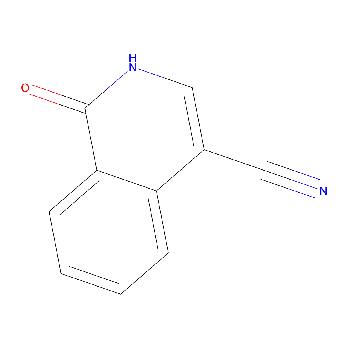 1-Oxo-1,2-dihydroisoquinoline-4-carbonitrile molecular structure, CAS 53000-96-7