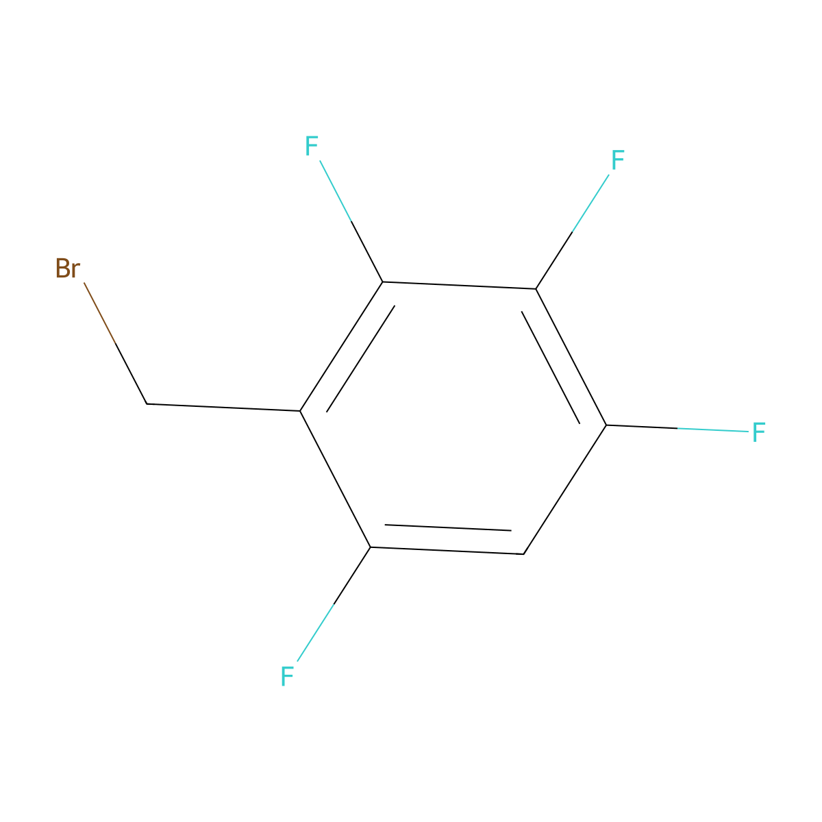 2-(Bromomethyl)-1,3,4,5-tetrafluorobenzene molecular structure, CAS 53001-72-2