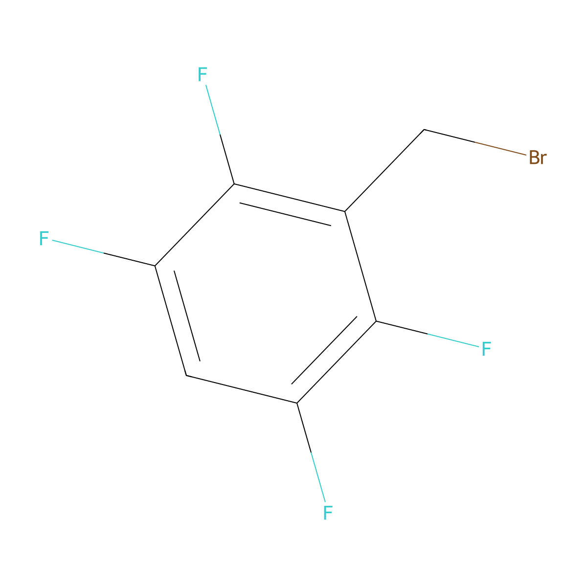 3-(Bromomethyl)-1,2,4,5-tetrafluorobenzene molecular structure, CAS 53001-73-3