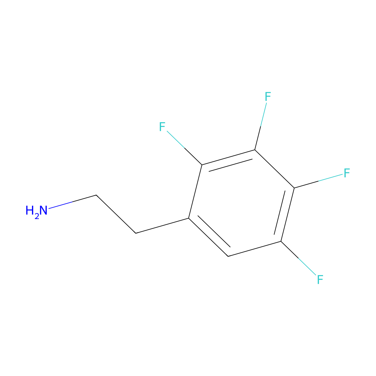 2-(2,3,4,5-Tetrafluorophenyl)ethanamine molecular structure, CAS 53001-76-6