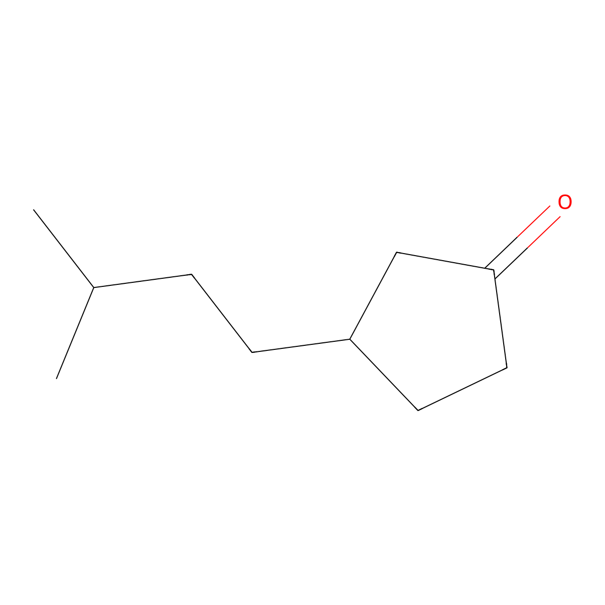 3-(3-Methylbutyl)cyclopentan-1-one molecular structure, CAS 53002-96-3