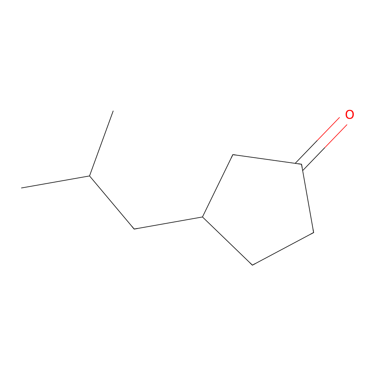 3-(2-Methylpropyl)cyclopentan-1-one molecular structure, CAS 53002-97-4