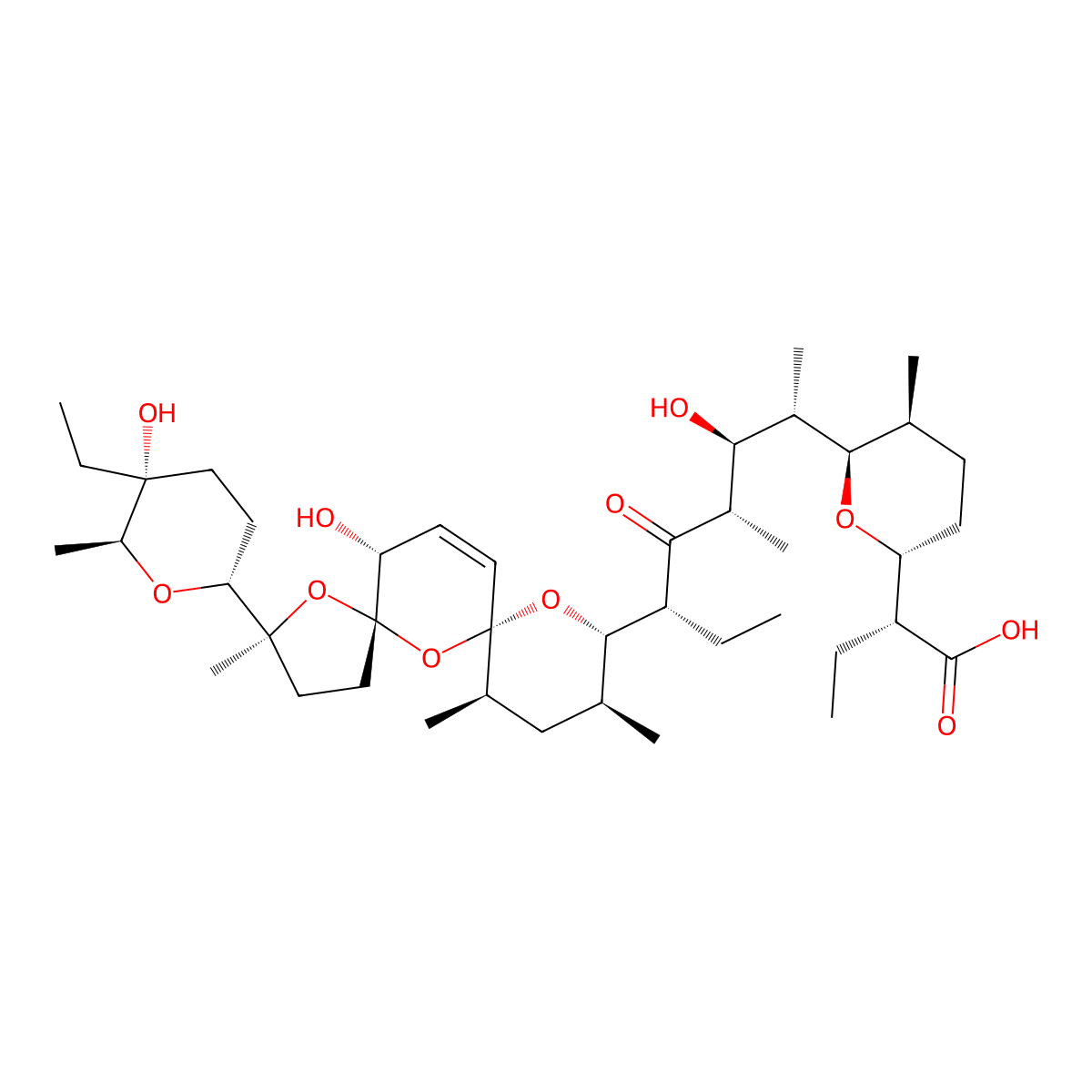 Salinomycin molecular structure, CAS 53003-10-4